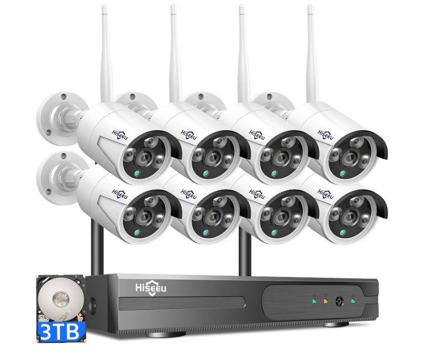 kit de 8 camaras de seguridad wifi